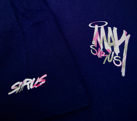 NAVY BLUE 'MAK' T / PINK CAMMO